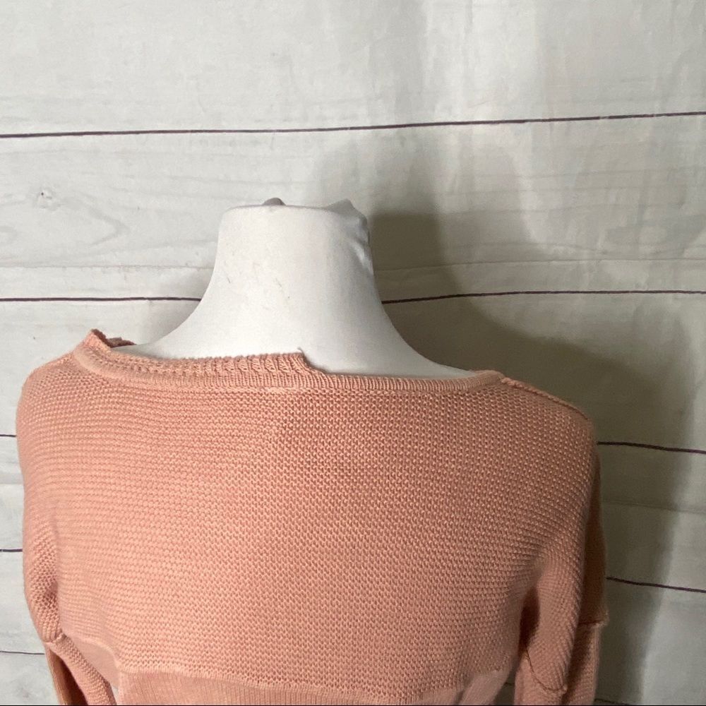 murmur dusty pink scoop neck sweater large linen - Picture 8 of 8